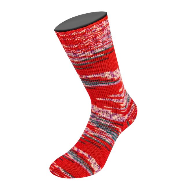 Cool Wool 4 Socks Print - Col. 7206 - 100g Skein 4ply Merino Sock Yarn by Lana Grossa