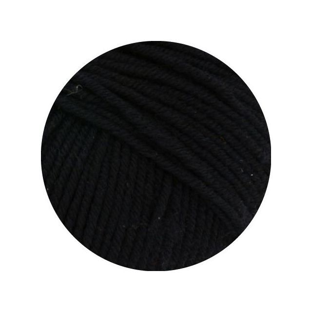 Cool Wool Big - Classic Merino Yarn - Black Col. 627 - 50g Skein by Lana Grossa