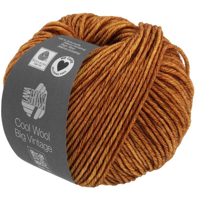 Cool Wool Big Vintage - Classic Merino Yarn - Camel Brown Col.163 - 50g Skein by Lana Grossa