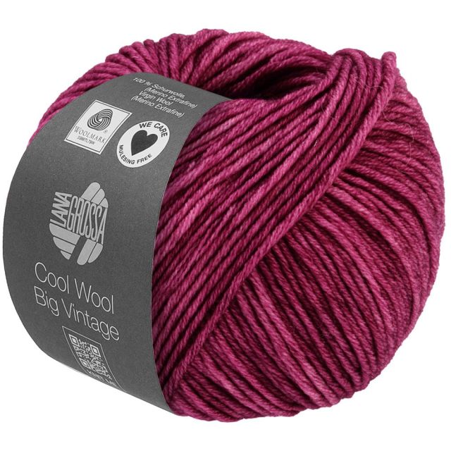 Cool Wool Big Vintage - Classic Merino Yarn - Mulled Wine Col.177 - 50g Skein by Lana Grossa