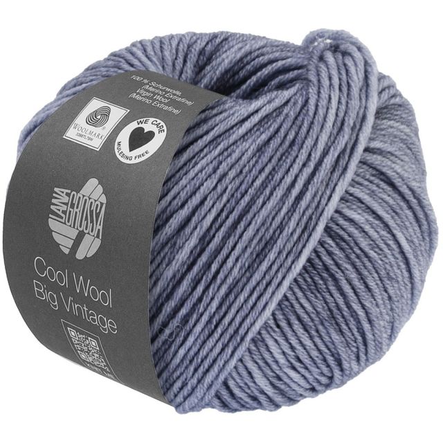 Cool Wool Big Vintage - Classic Merino Yarn - Bluegrey Col. 178 - 50g Skein by Lana Grossa