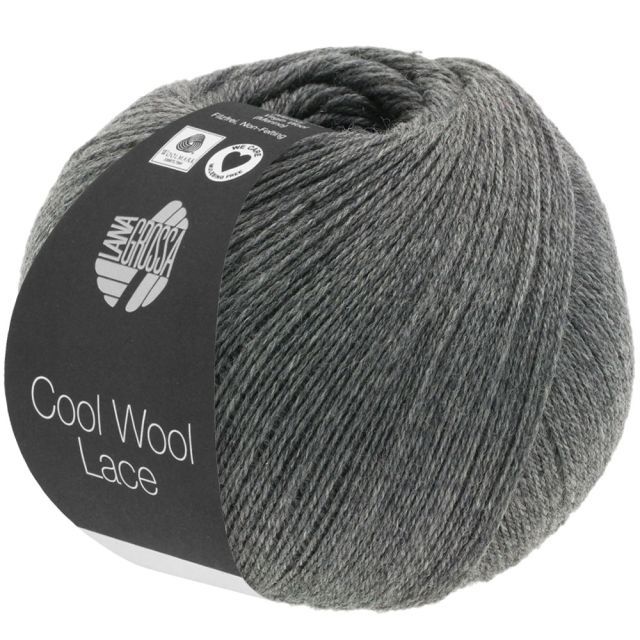 Cool Wool Lace - Classic Merino Yarn - Dark GreyCol. 026 - 50g Skein by Lana Grossa