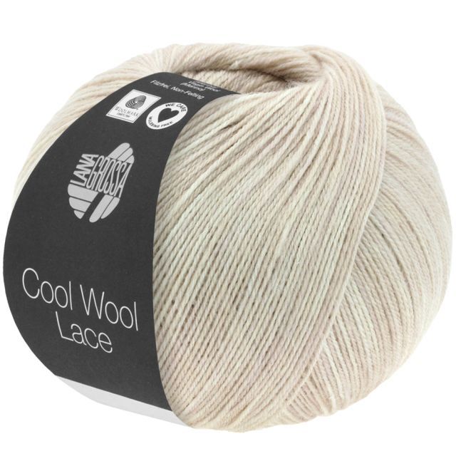 Cool Wool Lace - Classic Merino Yarn - Taupe Col. 032- 50g Skein by Lana Grossa