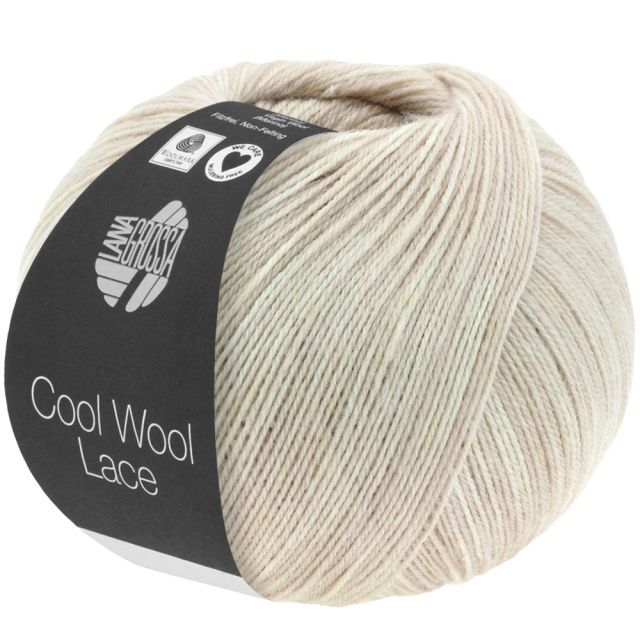 Cool Wool Lace - Classic Merino Yarn - Taupe Col. 032- 50g Skein by Lana Grossa