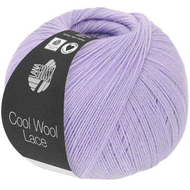 Cool Wool Lace - Classic Merino Yarn - Lilac Col. 047- 50g Skein by Lana Grossa