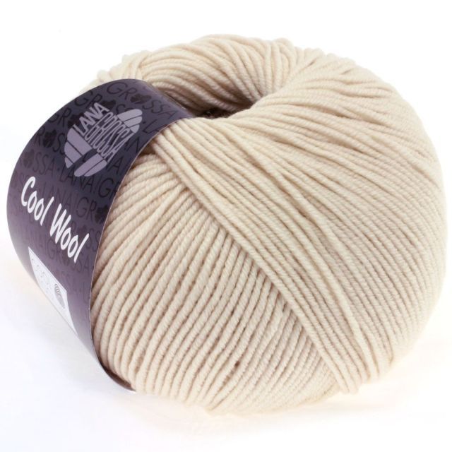 Cool Wool Superfine - Classic Merino Yarn - Natural Col. 590 - 50g Skein by Lana Grossa