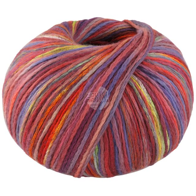 COTONELLA "Multi" - Pima cotton yarn - Red/Blue/Yellow/Orange Col. 101 - 100g Skein by Lana Grossa