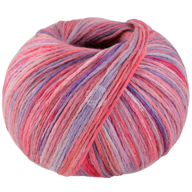 COTONELLA "Multi" - Pima cotton yarn - Red/Pink/Purple/Violet Col. 102 - 100g Skein by Lana Grossa