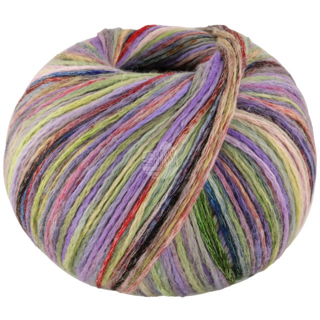 COTONELLA "Multi" - Pima cotton yarn - Purple/Orange/Green/Yellow Col. 106 - 100g Skein by Lana Grossa