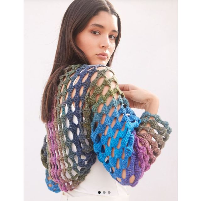 Crochet Bolero 36-42 COTONELLA -  Pattern + Yarn Bundle - Gomitolo 13 Design 24 LANA GROSSA