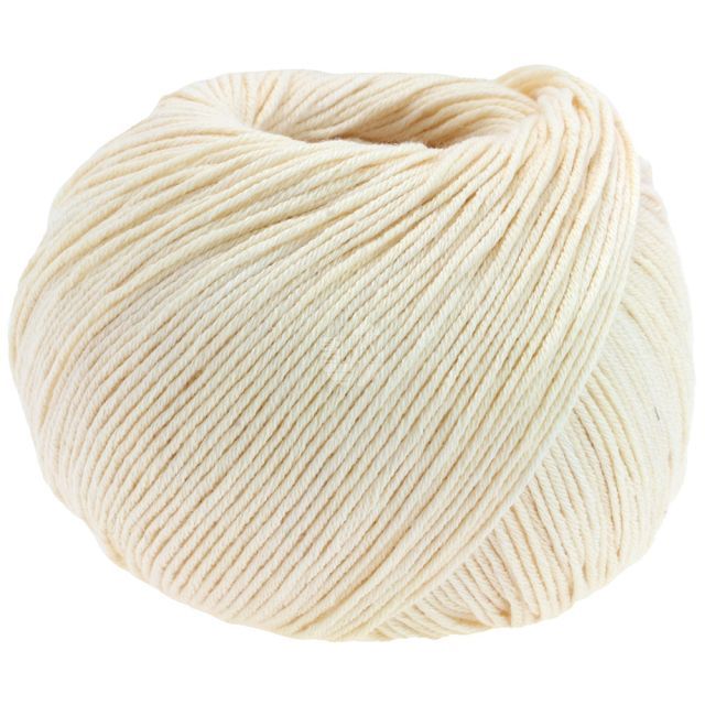 COTTON LOVE -cable plied organic cotton yarn - 50g Col.11 creme by Lana Grossa