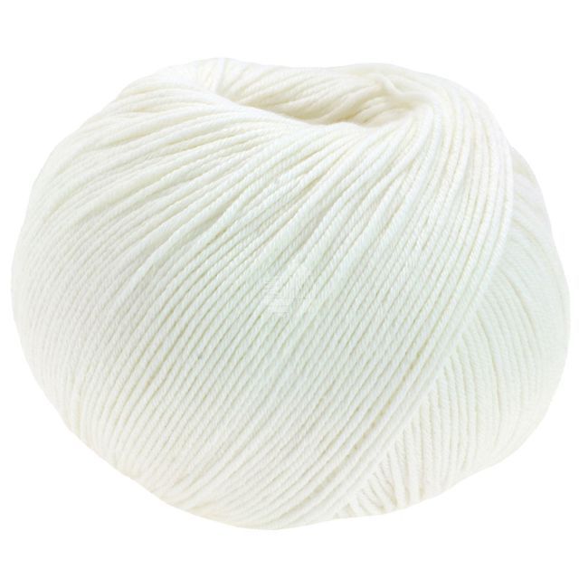 COTTON LOVE - cable plied organic cotton yarn - 50g Col.12 white by Lana Grossa