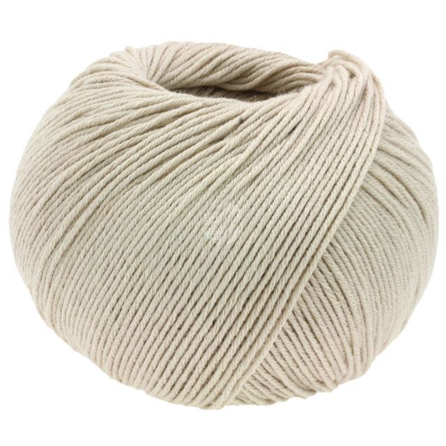 SOFT COTTON cable plied organic cotton yarn - 50g Col.18 sand by Lana Grossa