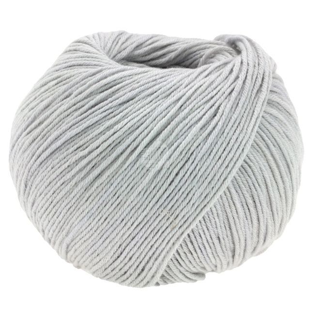 COTTON LOVE - cable plied organic cotton yarn - 50g Col.21 light grey by Lana Grossa