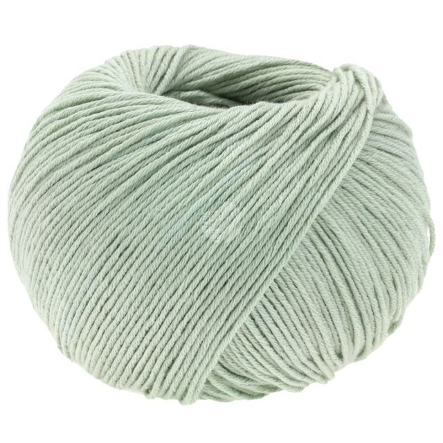 SOFT COTTON cable plied organic cotton yarn - 50g Col.23 sage by Lana Grossa
