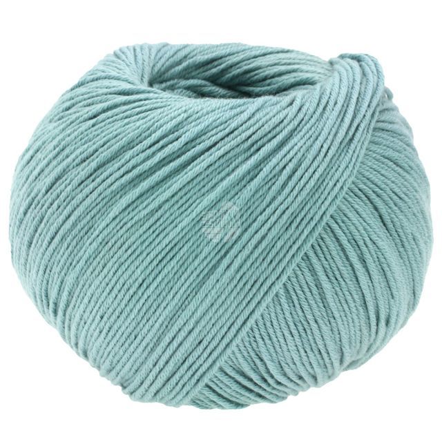 SOFT COTTON cable plied cotton yarn - 50g Col.24 mint blue by Lana Grossa