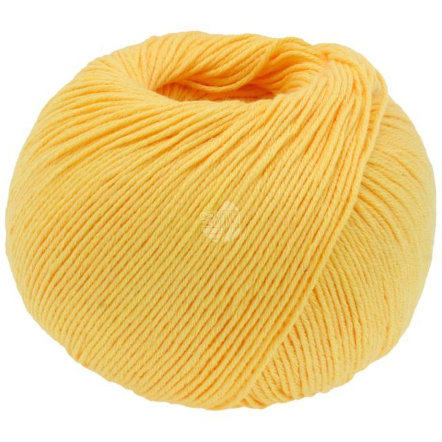SOFT COTTON cable plied cotton yarn - 50g Col.29 yellow by Lana Grossa