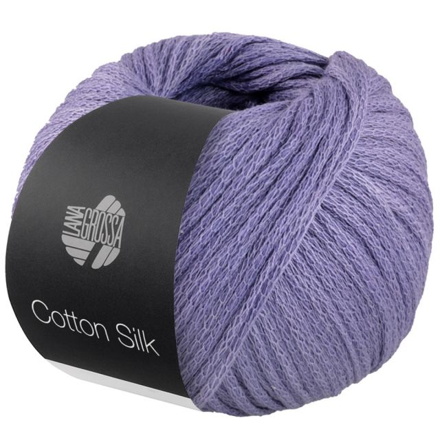 COTTON SILK mulberry silk tube yarn - Violet Blue Col. 01 -  50g Ball by Lana Grossa