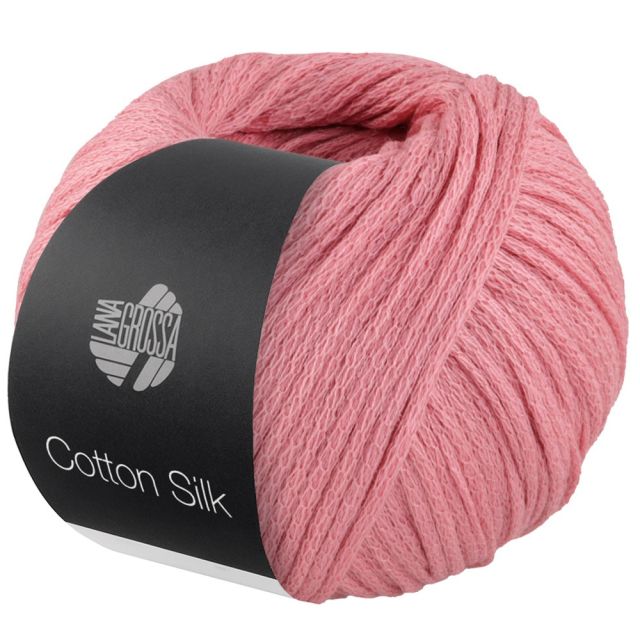 COTTON SILK mulberry silk tube yarn - Rose Col. 05 -  50g Ball by Lana Grossa