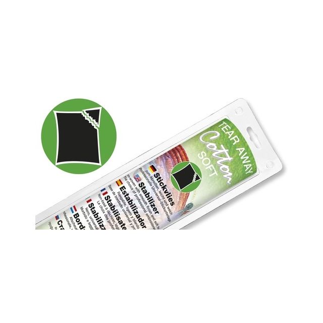 MADEIRA - Tear-Away Stabilizer "Cotton Soft"  BLACK 30cm x 10m