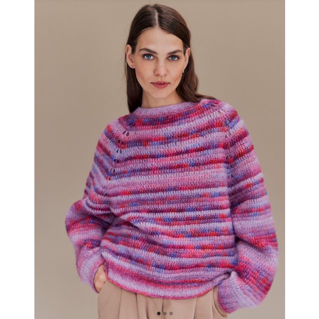 Crochet Sweater PICASSO Size 36-42 -  Knitting Pattern + Yarn Bundle by LANA GROSSA (Lookbook17 Design 25)