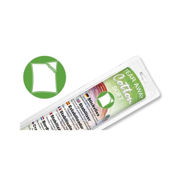 MADEIRA - Tear-Away Stabilizer "Cotton Soft" WHITE 30cm x 10m