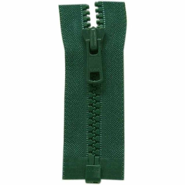 One Way Separating Zipper - Activewear - Dark Green