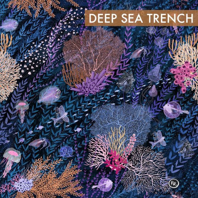 Cotton Woven - Deep Sea Trench By Rebecca Reck