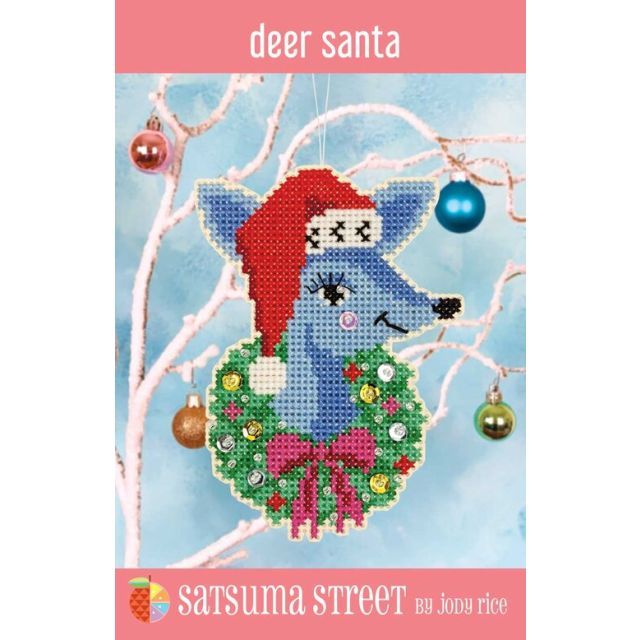 Cross Stitch Kit Nutcracker Collection - Deer Santa - by Satsuma Street