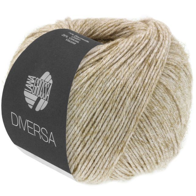 Diversa Cotton/Viscose Yarn  - Linen Col.06 - 50g Skein by Lana Grossa