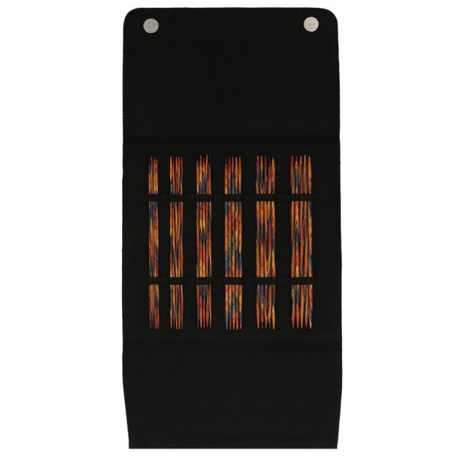 Set Double Pointed Needles 20cm "Couleur" Black Canvas Case with 6 Needle Sizes