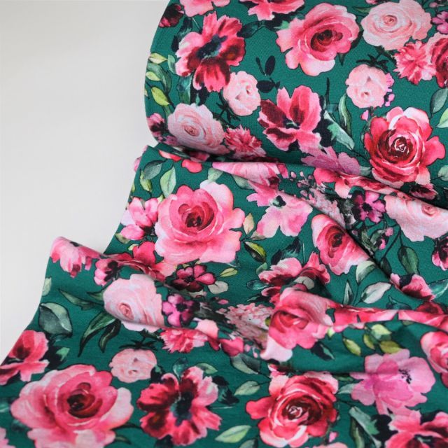 Blooms on Soft Sweat - Green