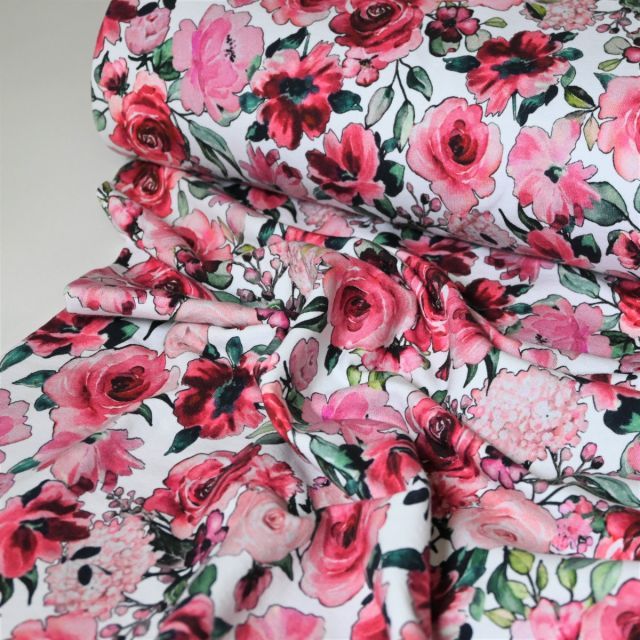 Blooms on Soft Sweat - White