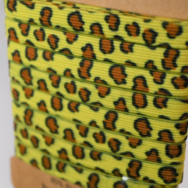 Elastic Tape "Soft Touch" 8mm x 3m Leopard -Yellow 523