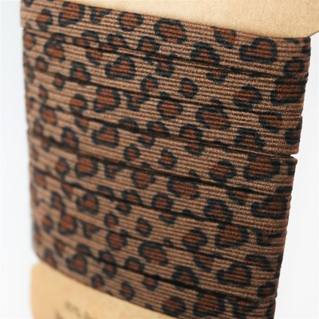 Elastic Tape "Soft Touch" 8mm x 3m Leopard - Mocha 558