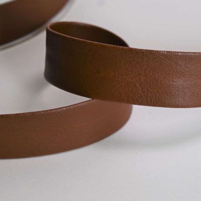 Faux Leather Bias Tape 20mm - Pecan Col. 097