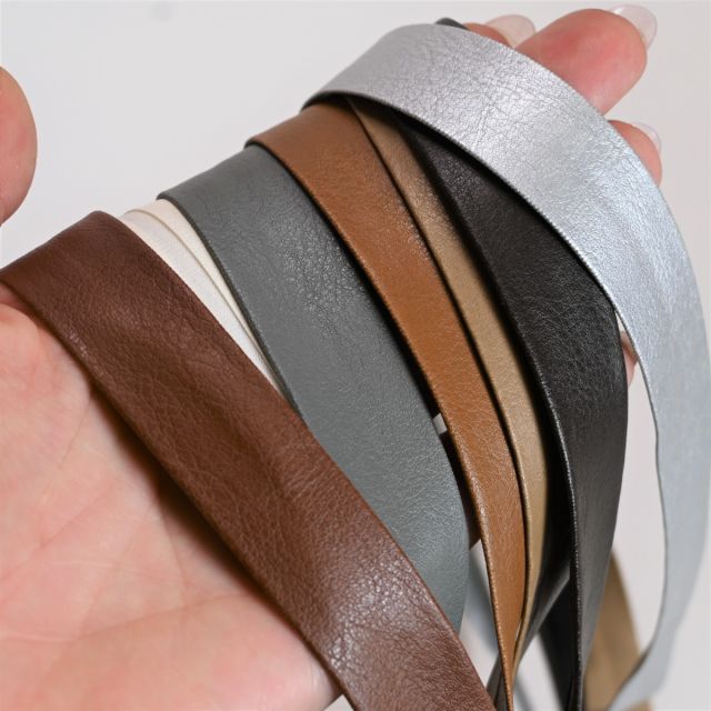 Faux Leather Bias Tape 20mm - Chestnut Col. 103