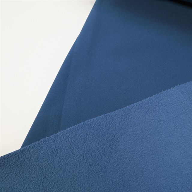 Soft Shell - Denim Blue with Blue Fleece Back