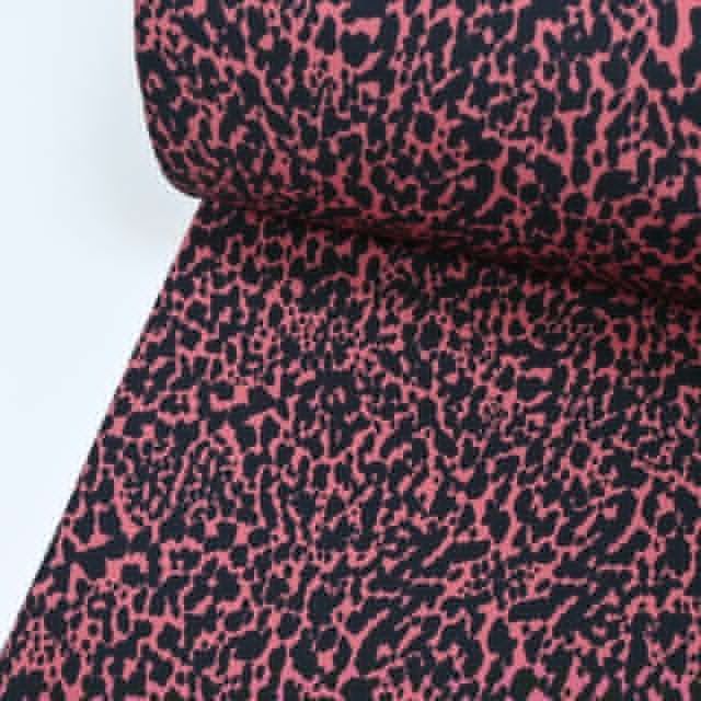 Leopard Soft Shell - Coral with Black Fleece Back