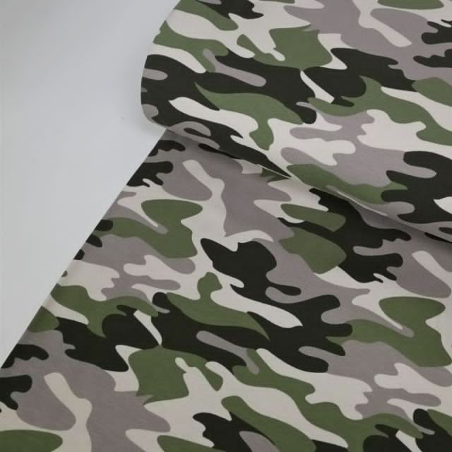 Camo Print Green - Brushed French Terry
