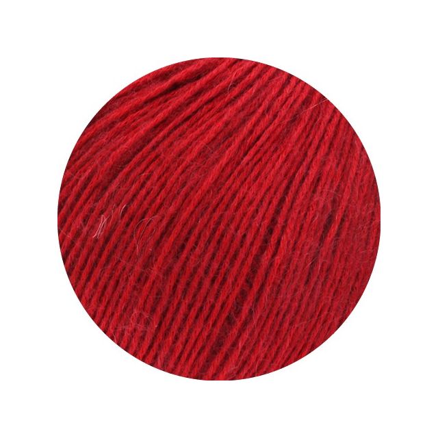 Ecopuno - Cotton, Merino, Baby Alpaca Yarn - Cherry Red Col.47 - 50g Skein by Lana Grossa