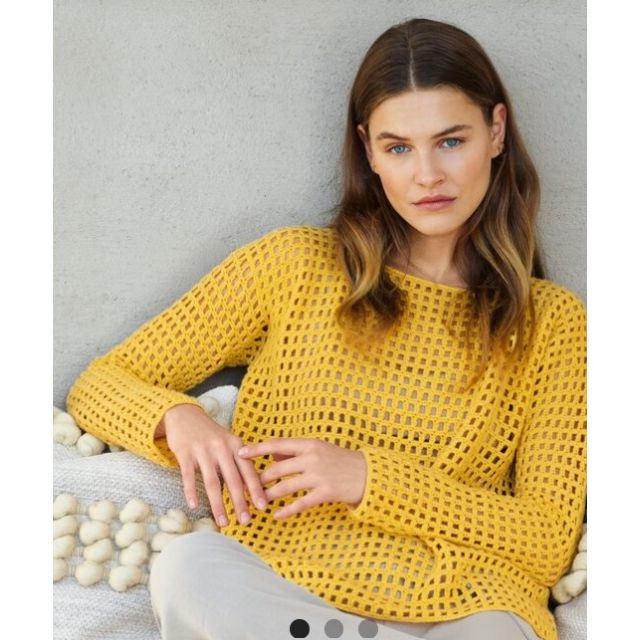 Crochet Pullover "Ecopuno"  48/50 - Pattern+Yarn Bundle by LANA GROSSA (Journal 69 Design 53)