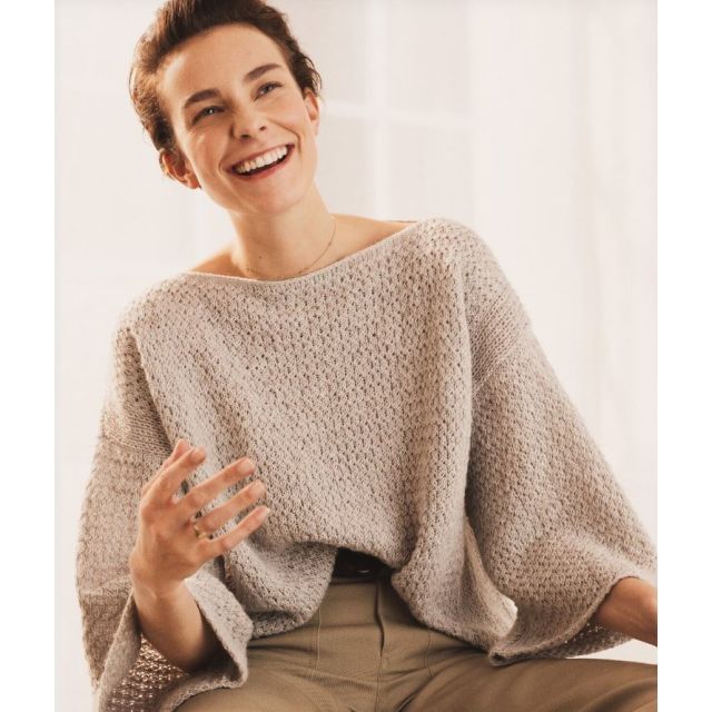 Textured Oversize Pullover ECOPUNO 48/50 - Pattern + Yarn Bundle - About Berlin 03 Design 12 LANA GROSSA