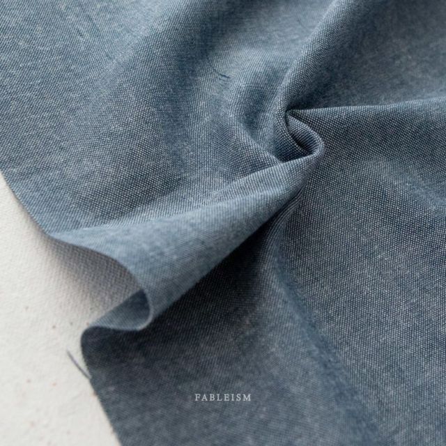 Fableism Everyday Chambray Bamboo/Cotton Blend - Midnight (col. 08) 1/2m