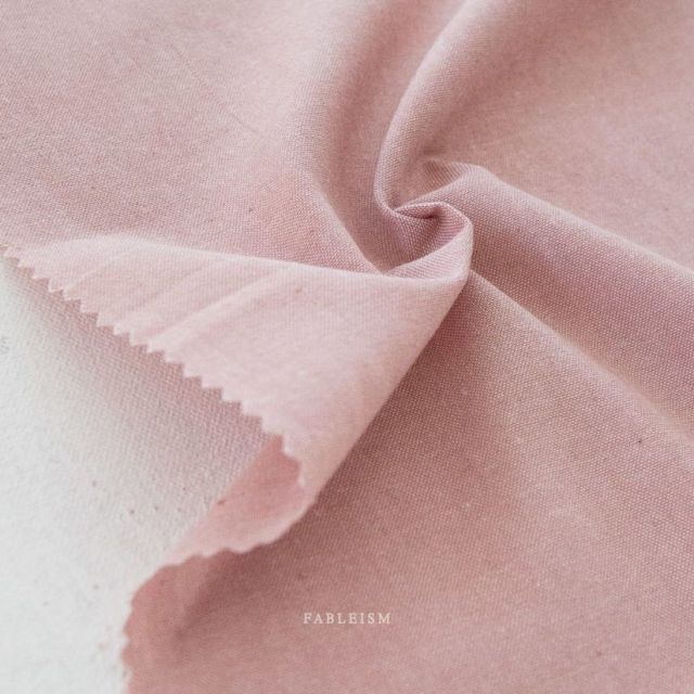 Fableism Everyday Chambray Bamboo/Cotton Blend - Rosa (col. 12) 1/2m