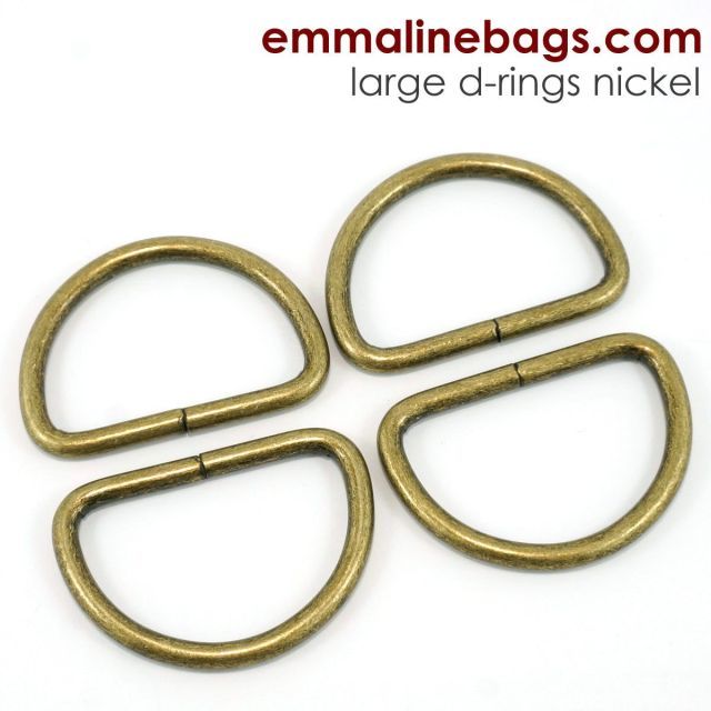 D-Rings - 38mm (1.5") 4-pack - Antique Brass