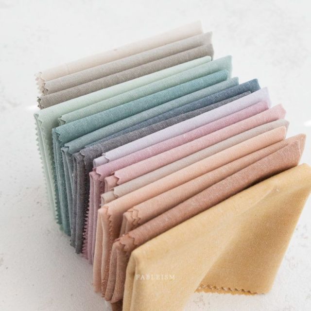 Fableism Everyday Chambray Bamboo/Cotton Blend - Fat Quarter Pack (17pcs)