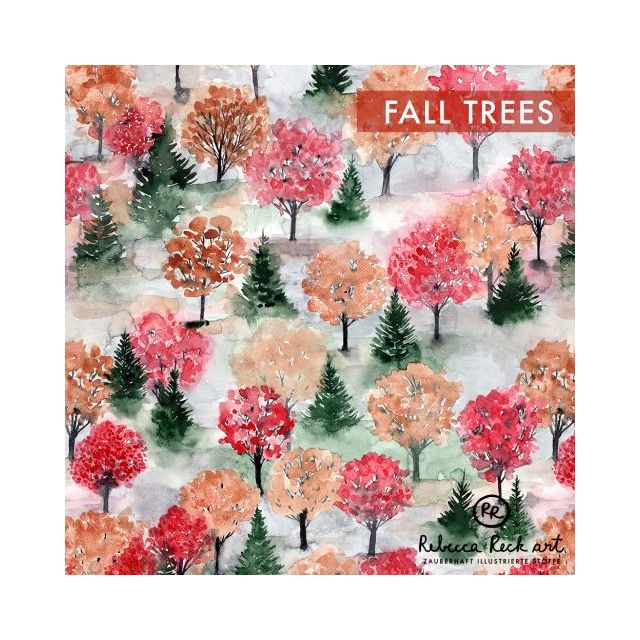 French Terry - Fall Trees by Rebecca Reck