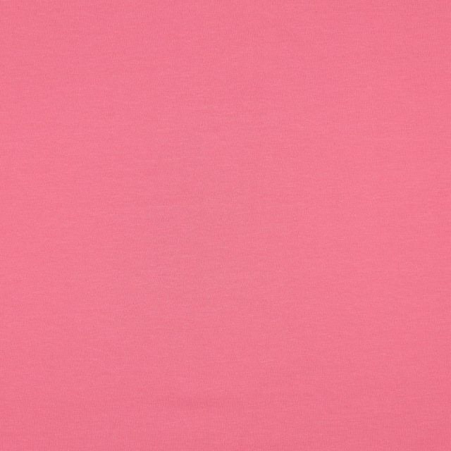 BOLT END - 100 CM - Organic Poppy French Terry - Solid - Flamingo Pink (col. f74)
