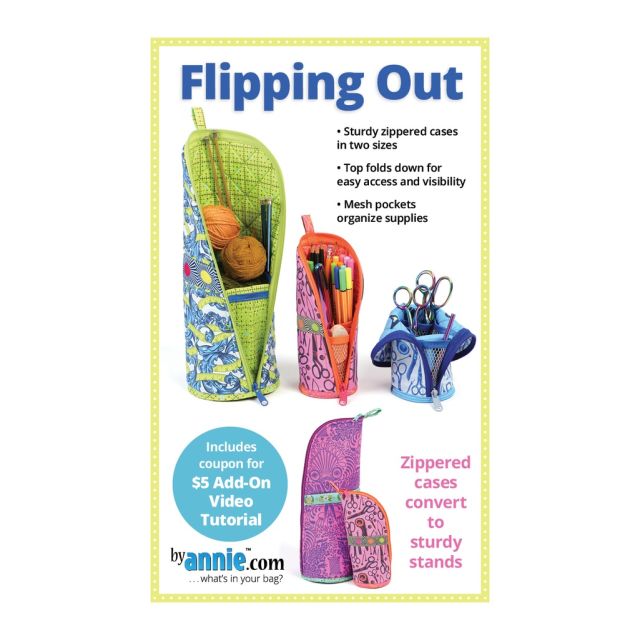 FLIPPING OUT - Zipper Pouch Sewing Pattern by Annie - Printed Version